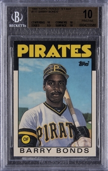 1986 Topps Traded Tiffany #11T Barry Bonds Rookie Card – BGS PRISTINE 10